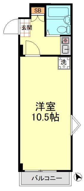 伊勢佐木町ダイカンプラザシティ(1K/6階)の間取り写真
