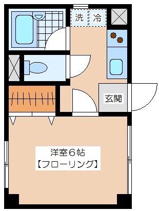 でいごハウス(1K/2階)の間取り写真