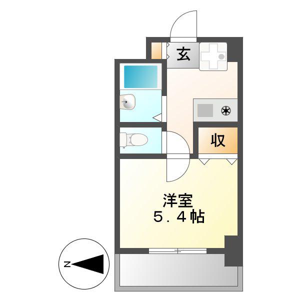 びいI千種(1K/5階)の間取り写真