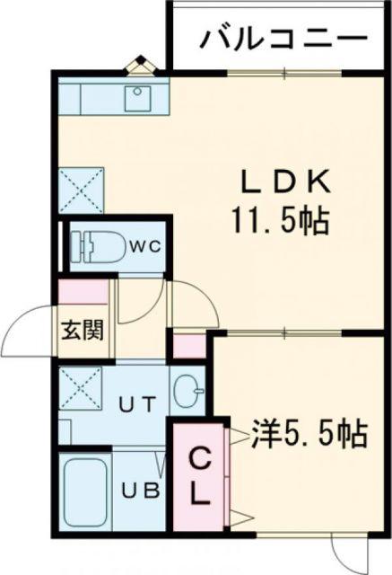 LIEN FORT TAKUYU(1LDK/3階)の間取り写真
