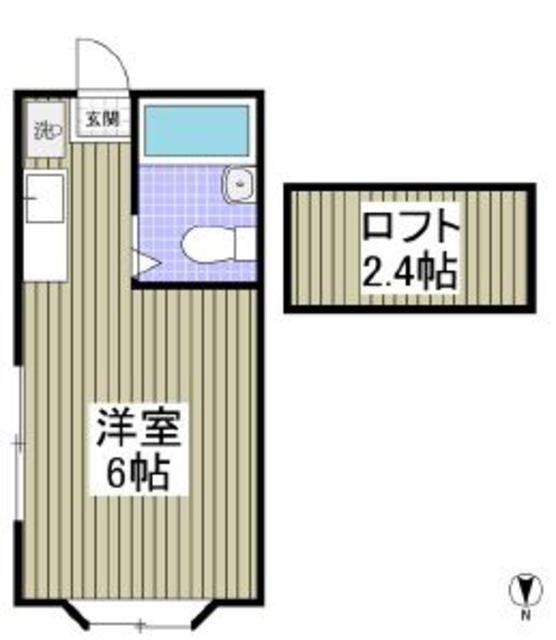 メゾンK&S(ワンルーム/1階)の間取り写真