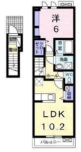 サウスレジデンス(1LDK/2階)の間取り写真