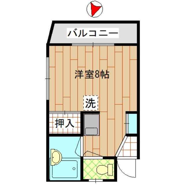グリーンハイツ久が原(ワンルーム/2階)の間取り写真