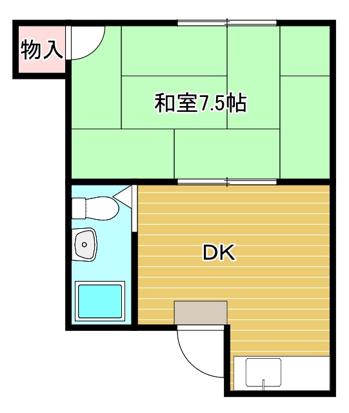 メゾンモア(1K/2階)の間取り写真