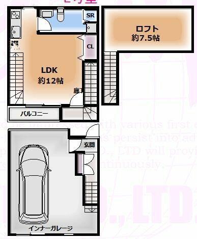 UN VILLA(ワンルーム/2階)の間取り写真