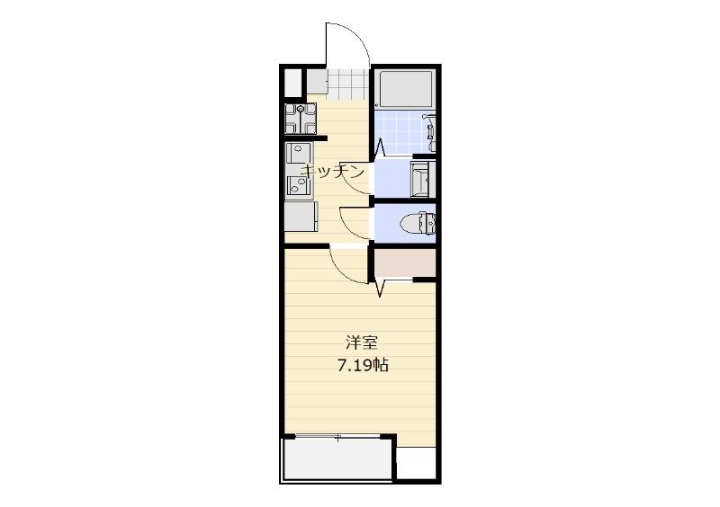 クレアパーク東村山(1K/2階)の間取り写真