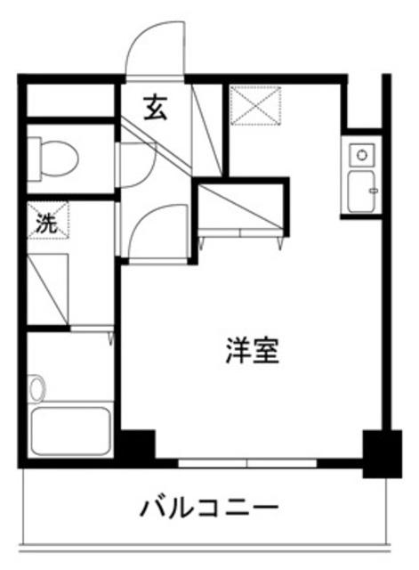 市川プラザ(ワンルーム/4階)の間取り写真