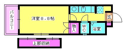 エスポワール東雲弐番館(1K/3階)の間取り写真