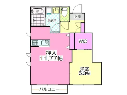 エル・パラシオV(1LDK/1階)の間取り写真