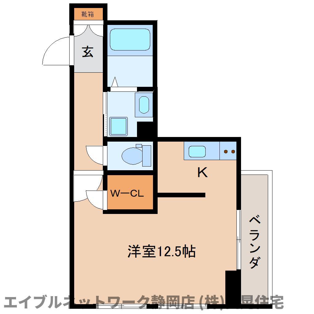 エムロード西草深(ワンルーム/3階)の間取り写真