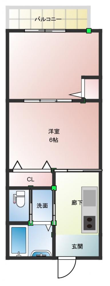 ルビーヒルズ(2K/3階)の間取り写真
