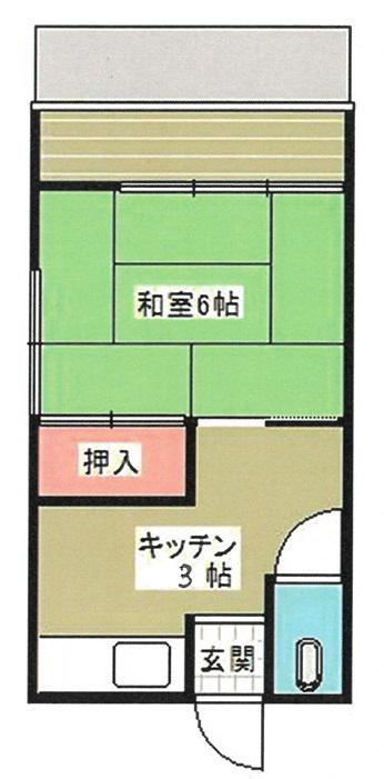 ことぶき荘(1K/1階)の間取り写真