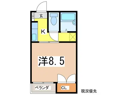 パンション・オスタル48(1K/2階)の間取り写真