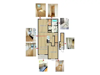 GENTLY SHINE I(2LDK/2階)の間取り写真