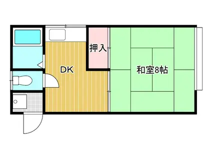 コーポ小松(1DK/1階)の間取り写真
