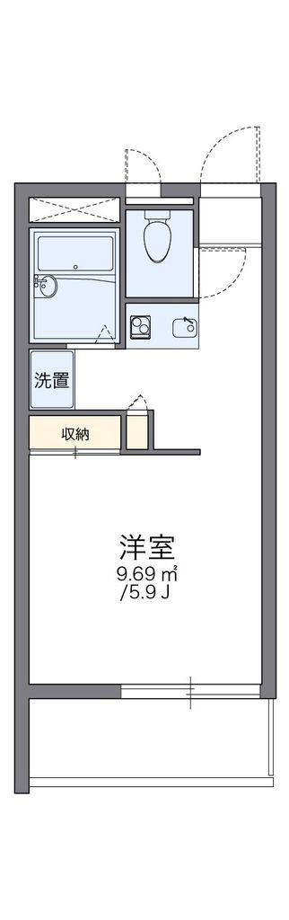 レオパレスフレッシュIII(1K/3階)の間取り写真