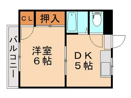 KAYANOMORI BASE(1DK/2階)の間取り写真