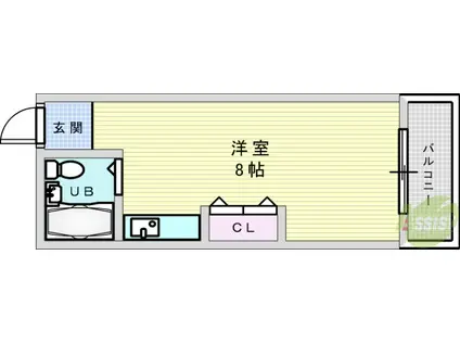 LIVE(ワンルーム/2階)の間取り写真