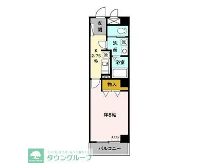 エミナンス丸山台(1K/2階)の間取り写真