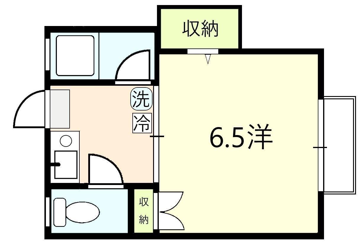 第1ハイツ(1K/2階)の間取り写真