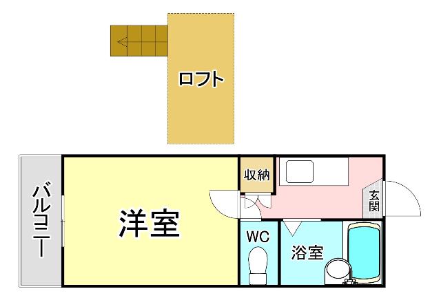 オアシス富士見(1K/1階)の間取り写真