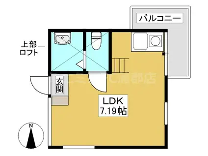 AWAZUKU TERRACE(ワンルーム/2階)の間取り写真