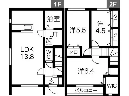 MERVEILLE I(3LDK/1階)の間取り写真