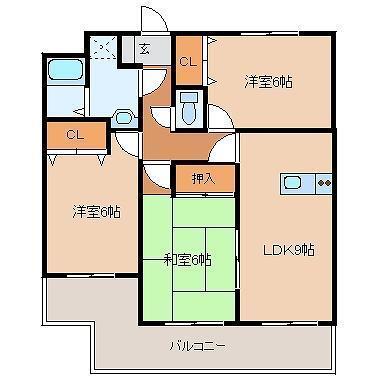 リベア船小屋(3LDK/3階)の間取り写真