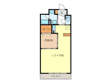 スクエア西丸之内(1LDK/8階)の間取り写真