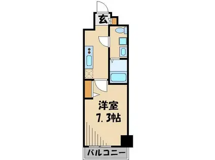 グランヴァンセレッソ王子レジデンシア(1K/6階)の間取り写真