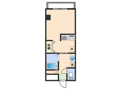 メルベーユ八幡(ワンルーム/2階)の間取り写真