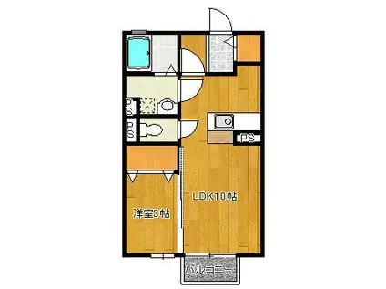アネックスMITOⅢ(1LDK/1階)の間取り写真