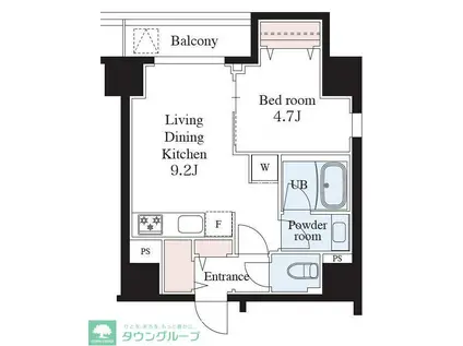 DEAR WAN COURT 王子飛鳥山(1LDK/3階)の間取り写真
