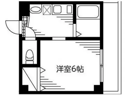 ビゴルノー(1K/2階)の間取り写真