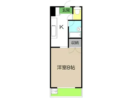 東海ビル(1K/3階)の間取り写真