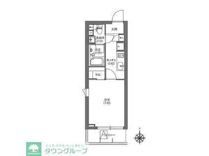 PRIME FORESHITA(1K/3階)の間取り写真