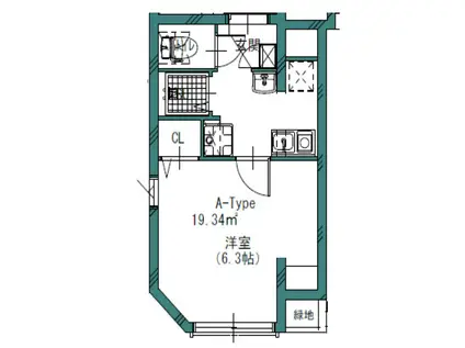 GREW KOENJI RESIDENCE(1K/1階)の間取り写真