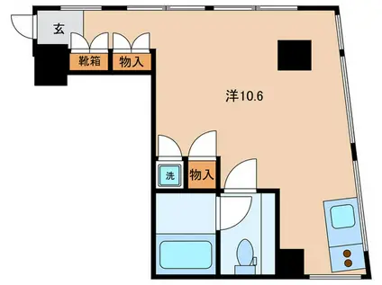 カーサビアンコ麻布台(ワンルーム/3階)の間取り写真