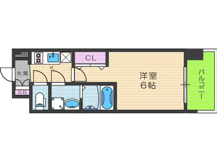 レオンコンフォート梅田北(1K/2階)の間取り写真