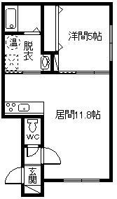 ATEENAI(1LDK/2階)の間取り写真