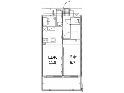 アベニュー花の木(1LDK/4階)の間取り写真