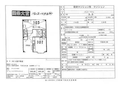 パレス・ペテル(ワンルーム/1階)の間取り写真