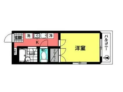 ハイムあや(1K/2階)の間取り写真