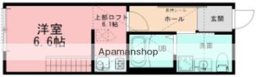 ハイロフト海老名(1K/1階)の間取り写真