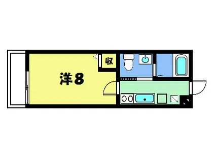 リベルテ恵(1K/4階)の間取り写真