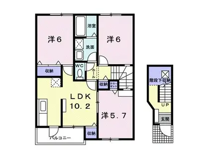 ラルジュII(3LDK/2階)の間取り写真