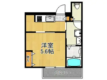 CELEN PLAISIR(1K/2階)の間取り写真