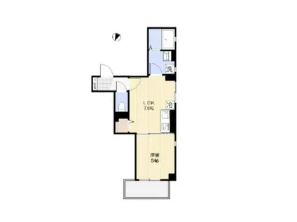 N MS武蔵小山(1LDK/3階)の間取り写真