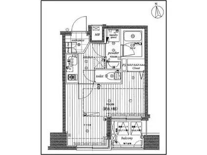 ヴェルステージ秋葉原II(1K/3階)の間取り写真