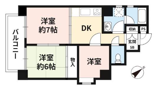 NOBSON西明石(3DK/2階)の間取り写真